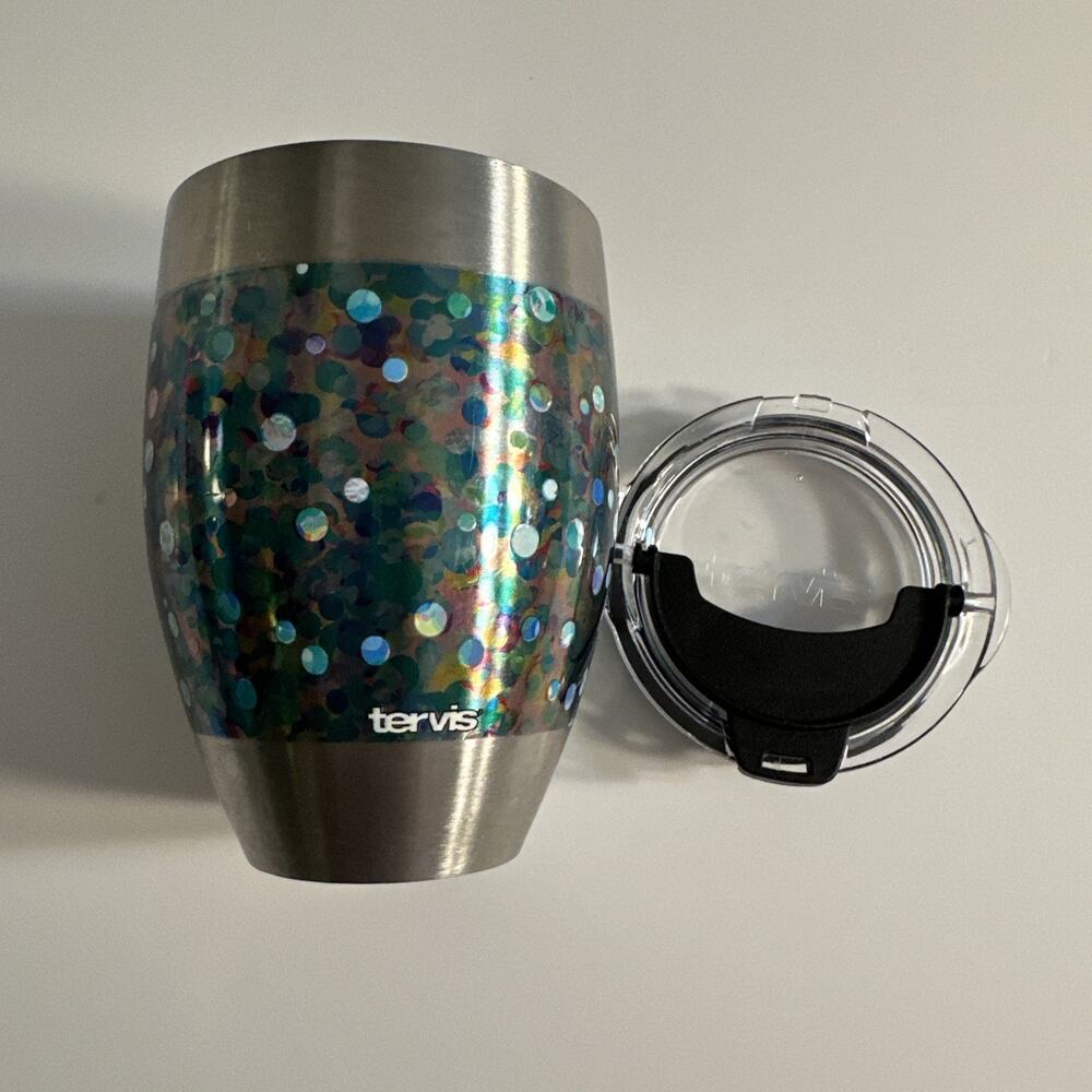 Tervis 12 oz. Stainless Steel Tumbler W/ Lid Light Green with Dots of Color